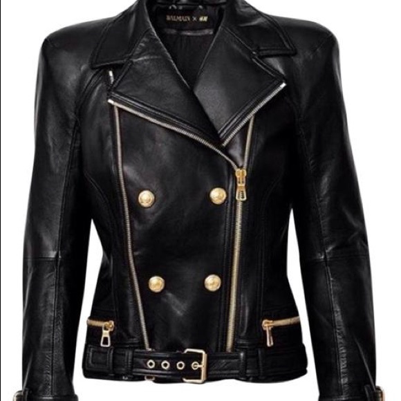 Balmain Jackets & Blazers - Balmain x H&M Balmain black leather Jacket